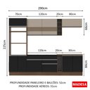 Ver imagem 5 de Cozinha Completa Vicenza Armário e Balcão Preto Madesa
