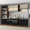 Ver imagem 1 de Cozinha Completa Vicenza Armário e Balcão Preto Madesa