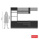 Ver imagem 3 de Cozinha Completa Vicenza Armário e Balcão Preto Madesa