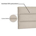 Ver imagem 3 de Cabeceira Painel Solteiro 0,90m La Italiana Suede Bege