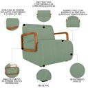 Ver imagem 3 de Poltrona Decorativa Orgânica para Sala Kit 2 Belarus K04 Bouclê Oliva - Mpozenato