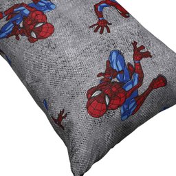 Fronha Portallar Malha Estampada Disney Marvel Spider Wall 48cmx68cm Cinza - 3