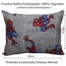Fronha Portallar Malha Estampada Disney Marvel Spider Wall 48cmx68cm Cinza - 4