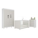 Ver imagem 2 de Quarto de Bebê Completo com Berço Americano 3 em 1 Suspiro Multimóveis Mp4620 Branco/off White