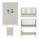 Ver mais imagens de Quarto de Bebê Completo com Berço Americano 3 em 1 Suspiro Multimóveis Mp4620 Branco/off White