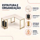 Ver imagem 4 de Mesa Escrivaninha em L Cairo para Home Office Moderna Estilo Diretor para Escritório e Estudo
