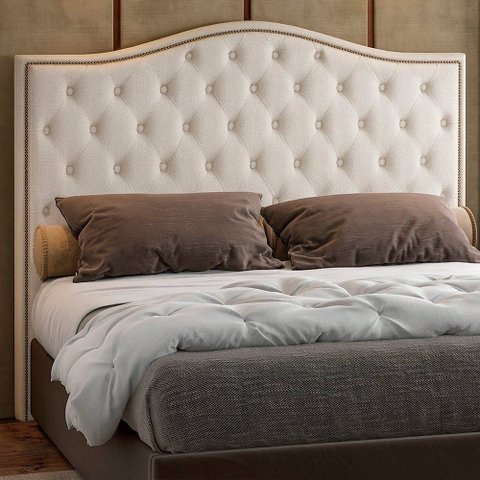 Cabeceira para Cama Box Casal 148cm Diesis Bouclé Off White - Sallar Home