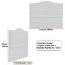 Ver imagem 2 de Cabeceira para Cama Box Casal 148cm Diesis Bouclé Off White - Sallar Home