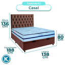 Ver imagem 3 de Cama + Bau Blindado e Colchão Molas Ensacadas Casal - Blue Paropas + Cabeceira