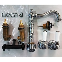 Misturador Deca Lavatório Belle Epoque Tifany Cromado Bica Old Fashion - 1877C55 - 1