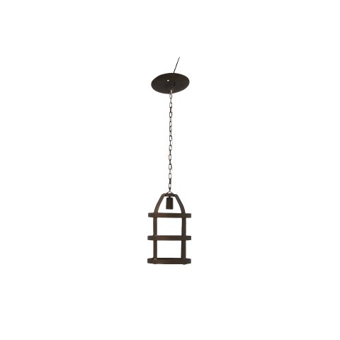 Lustre Luminária de Teto Pendente 1 Lâmpada em Ferro Medieval Rústica Oferta