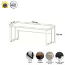 Ver imagem 2 de Mesa Escrivaninha Industrial 1.90m Pés Metal Nogal F5 Office Cor:nogal com Preto