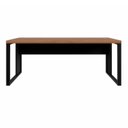 Ver imagem 5 de Mesa Escrivaninha Industrial 1.90m Pés Metal Nogal F5 Office Cor:nogal com Preto
