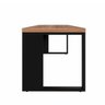 Mesa Escrivaninha Industrial 1.90m Pés Metal Nogal F5 Office Cor:nogal com Preto - 6