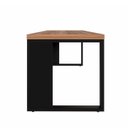 Ver imagem 6 de Mesa Escrivaninha Industrial 1.90m Pés Metal Nogal F5 Office Cor:nogal com Preto