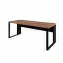 Ver imagem 4 de Mesa Escrivaninha Industrial 1.90m Pés Metal Nogal F5 Office Cor:nogal com Preto