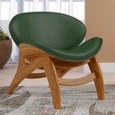 Ver imagem 2 de Poltrona Decorativa Orgânica Sala Living Kadosh L02 Couríssimo Verde Musgo - Lyam Decor