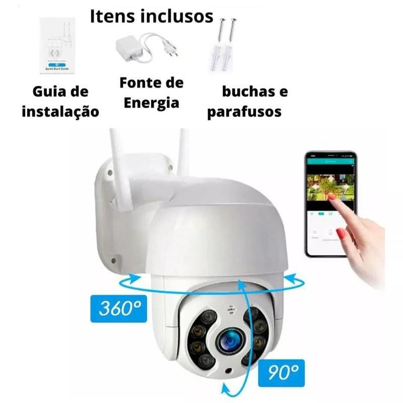 Câmera Externa Ip Prova D'água Infravermelho Externa Wifi Hd - 10