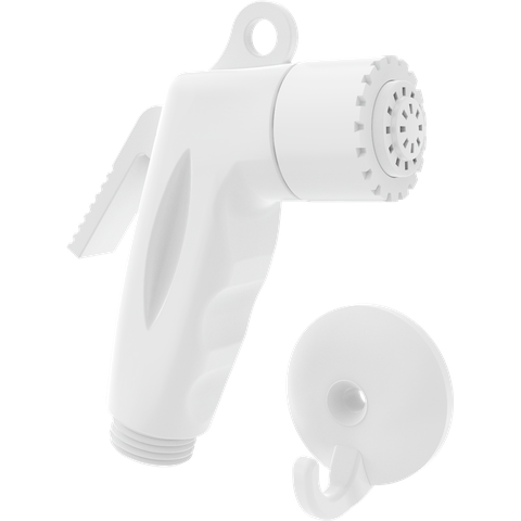 Ducha Branco com Gatilho com Crivo com Suporte -240203 - Blukit