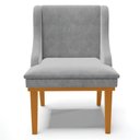 Ver imagem 6 de Kit 2 Cadeiras Decorativas Sala de Jantar Base Fixa de Madeira Firenze Suede Cinza/Castanho G19 - Gr