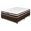 Ver imagem 2 de Cama Box Casal Suede Marrom + Colchão Atenas Molas Ensacadas - Comfort Prime