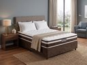 Ver imagem 3 de Cama Box Casal Suede Marrom + Colchão Atenas Molas Ensacadas - Comfort Prime