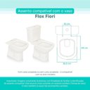 Ver imagem 3 de Tampa Vaso Sanitário Madeira Laqueada Flox Branco para Bacia Fiori