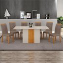 Ver imagem 1 de Sala de Jantar 6 Cadeiras 100%mdf 1,60x80 Dhora Arbo Design