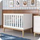 Ver imagem 4 de Berço Americano Mini Cama Branco Fosco Classic Madeira Natural