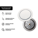 Ver imagem 5 de Ralo Redondo Embutido Click Inteligente em Aço Inox Polido 15cm