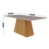 Conjunto Mesa Cimol Sabrine 160x80cm com 6 Cadeiras em Madeira e Tecido Veludo - Nature/nude - 5