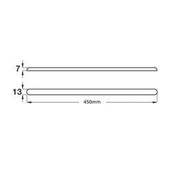 Barra Protetora para Tampos 06 Peças 450x13x07mm Cromada Hafele 01 kit - 4