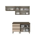 Ver imagem 4 de Lavanderia Modulada 4 Peças com Tampo Aurora Espresso Móveis Bege/Duna/Cristal