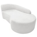 Ver imagem 5 de Kit Sofá Curvo França 160cm Ld. e 2 Poltronas Luiza Max Conforto, Bouclé Branco