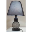 Ver imagem 1 de Abajur Moderno de Mesa Luminaria Para Quarto ALADIM Preto Cupula PRETO