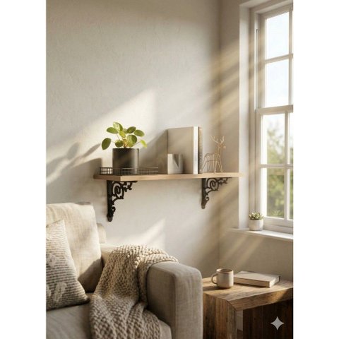 Prateleira Decorativa Estilo Industrial Colonial para Sala Quarto Cantinho do Café e Oração