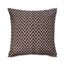 Ver imagem 1 de Capa de almofada VivaIN bordado chevron azul, laranja e cru