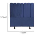 Ver imagem 3 de Cabeceira Nuvem Cama Casal 140 cm Alanis Suede Azul Marinho