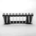 Ver imagem 4 de Suporte Porta Temperos Ervas De Balcão 10 Tubetes Aço Preto