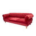 Ver imagem 2 de Sofá Chesterfield Capitone Elisabeth Suede Bordo 2,30CM