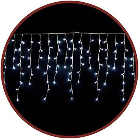 Cascata 100 Lâmpadas Pisca de Natal Led Branco Qg084c1002