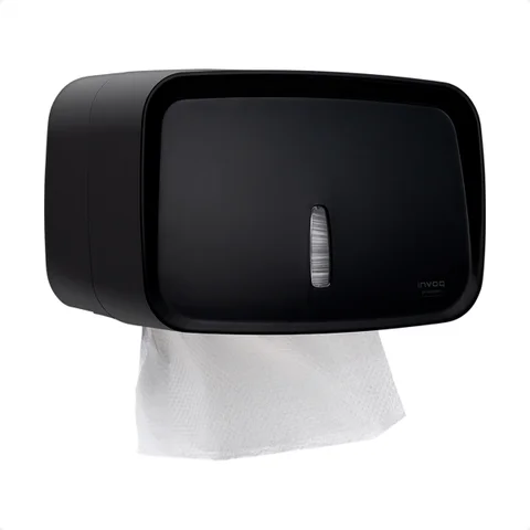 Dispenser Porta Papel Toalha Interfolhas Preto Invoq Compacto