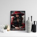 Ver imagem 1 de Quadro Pombagira Dama da Noite do Cabaré 45x34cm:moldura Preta