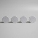 Ver imagem 1 de Kit 4 Ganchos Cabideiros Modernos Estilo Mármore 5cm com Fixação Invisível