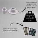 Ver imagem 5 de Kit 4 Ganchos Cabideiros Modernos Estilo Mármore 5cm com Fixação Invisível