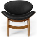 Ver imagem 3 de Kit 2 Poltronas Decorativa Orgânica Sala Living Kadosh L02 Couríssimo Preto Brilho - Lyam Decor