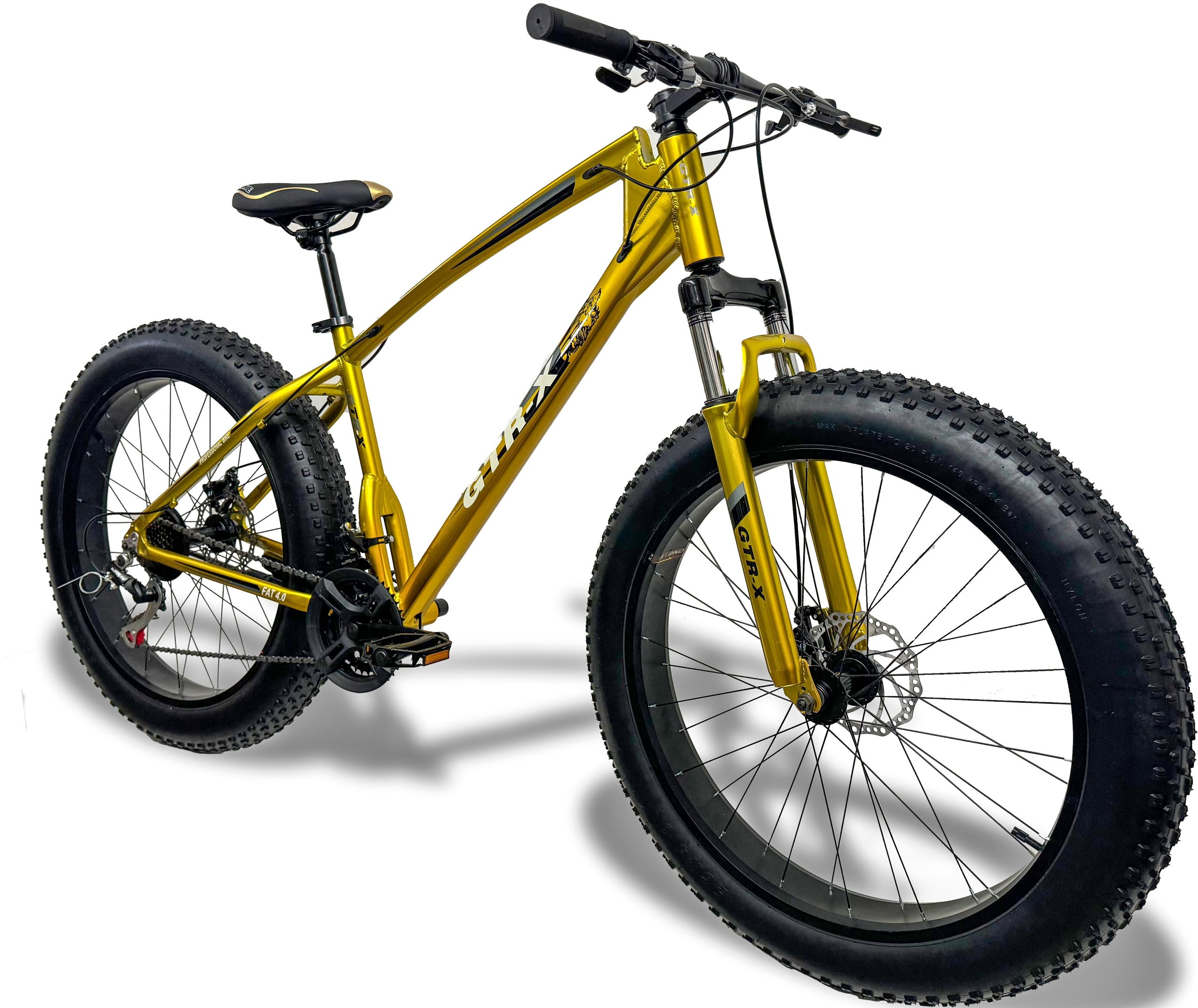 Bicicleta Fat Bike Gtr-x Aro 26 X 4.0 Freios Disco Shimano - Dourado - 17 " - 2