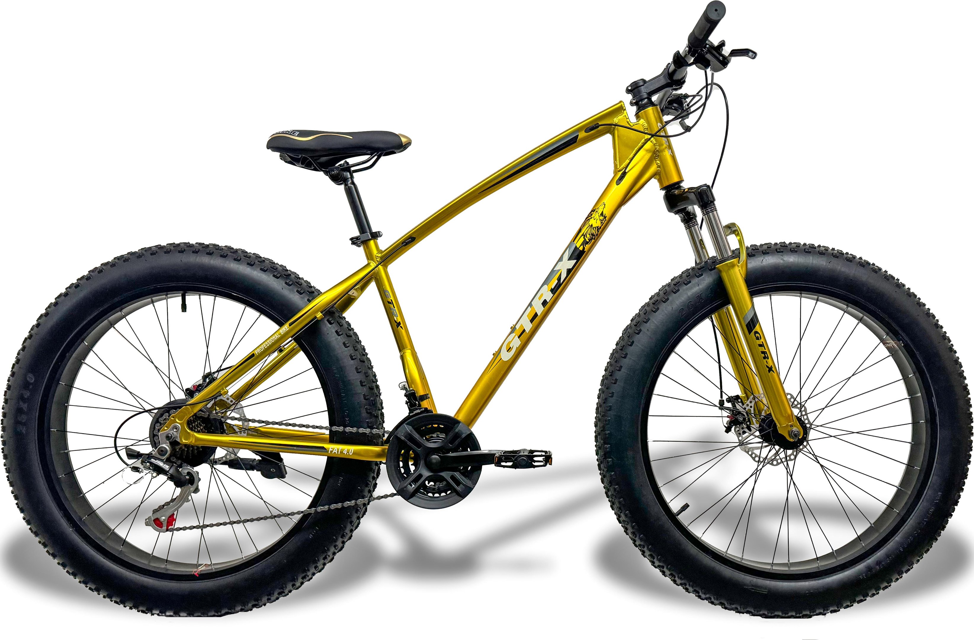 Bicicleta Fat Bike Gtr-x Aro 26 X 4.0 Freios Disco Shimano - Dourado - 17 "