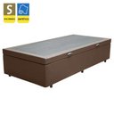 Ver imagem 2 de Cama Box Solteirão Marrom com Baú Sintético 96x203x40 Empório Mathias