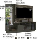 Ver imagem 3 de Estante Home Para TV 60 Polegadas 6431 Jade Oliva MDT